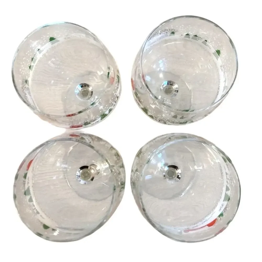 4 LENOX SLEIGHRIDE 12 OZ STEMMED WINE GLASS GOBLETS